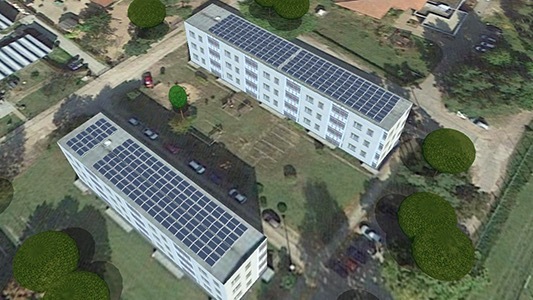 Ein geplantes Mieterstromprojekt in Rheinsberg von Solarimo. - © Solarimo
