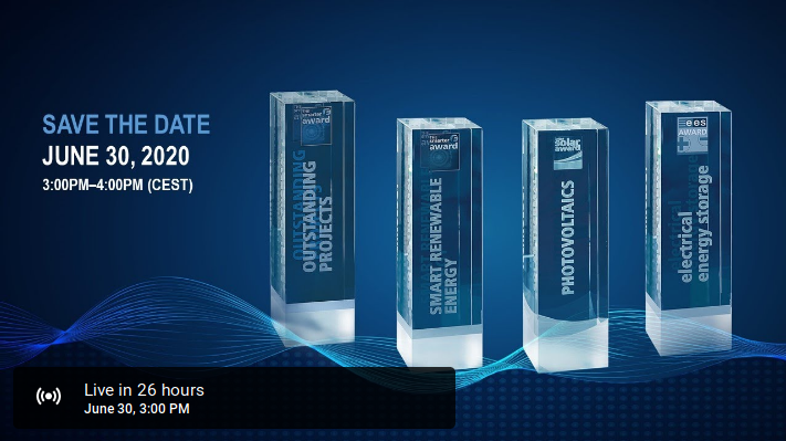 Die Spannung steigt: Wer bekommt in diesem Jahr die begehrten Awards von Smarter E Europe, Intersolar und EES?