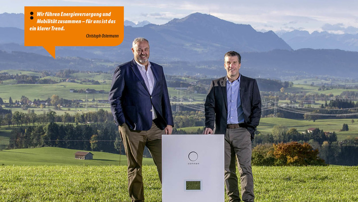 Christoph Ostermann und Torsten Stiefenhofer gründeten vor fast genau zehn Jahren die Firma Sonnen in Wildpoldsried. Mittlerweile beschäftigt das Unternehmen über 700 Mitarbeiter.