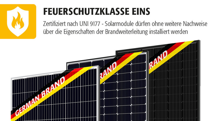 Erhielten das Zertifikat für bestmöglichen Brandschutz gemäß UNI 9177: die Solarmodule der Baureihen 6MB und 6MHB von Bauer.