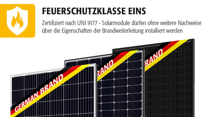 Erhielten das Zertifikat für bestmöglichen Brandschutz gemäß UNI 9177: die Solarmodule der Baureihen 6MB und 6MHB von Bauer. - © Bauer
