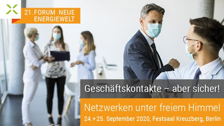 Trotz der Coronakrise findet das Forum Neue Energiewelt in diesem Jahr statt.