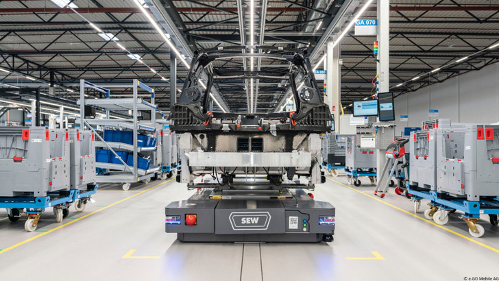 Fertigung des E-Go Life in der Fabrik in Aachen Rote Erde.