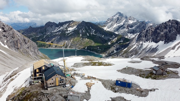 Nur für Alpin-Experten: Die Baustelle liegt auf 2.385 Metern Höhe.