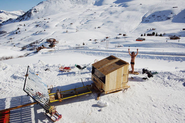 Die Sauna kann mit der Sonne rotieren. - © Foto: Lytefire
