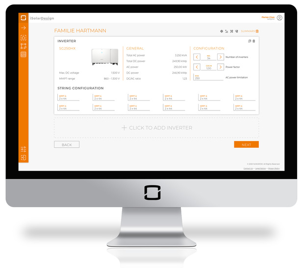 Die Benutzerfreundlichkeit der Software iSolardesign stand klar im Fokus - © Sungrow
