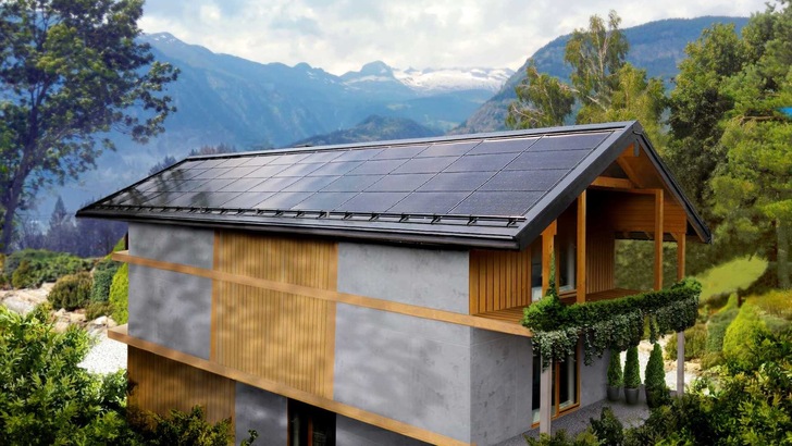In der Schweiz schon erhältlich: Sunroofs Dachziegel. - © Sunroof
