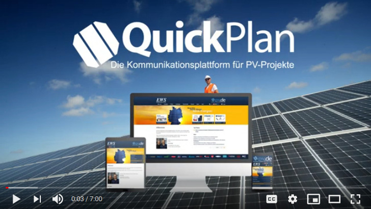 Das neue QuickPlan wird auf Youtube anschaulich erklärt. - © EWS
