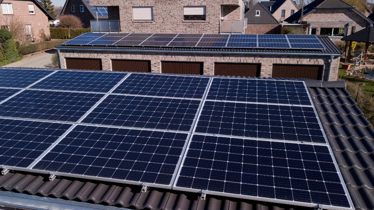 Mieterstromprojekt in Kalkar-Wissel, gebaut von der Firma Jamp.