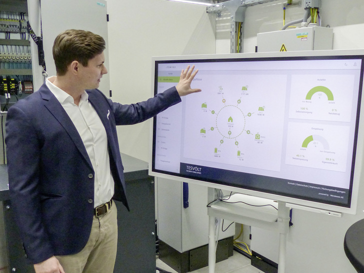 Simo﻿n Schandert absolvierte eine Ausbildung zum Elektroniker für Gebäude und Energie, bevor er „Umwelt und Nachhaltigkeit“ studierte und seinen Bachelor of Engineering an der Beuth Hochschule für Technik in Berlin machte. Anschließend setzte er einen Master als Wirtschaftsingenieur Elektrotechnik an der TU Berlin drauf. Bereits im Sommer 2014 gründete er zusammen mit Daniel Hannemann die Firma Tesvolt, deren CTO er heute ist. - © Foto: Niels H. Petersen
