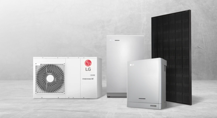 Produkte der Woche: das Paket von LG mit Wärmepumpe.