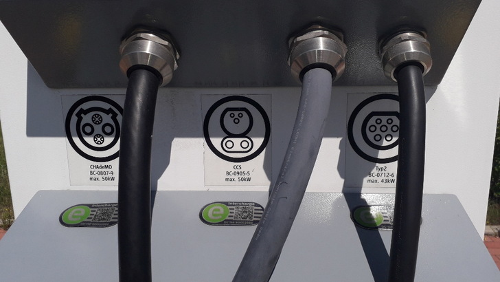 Ladestation an der Bundesautobahn A2.