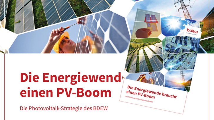 Die neue PV-Strategie des BDEW sieht den Zubau um jährlich mindestens zehn Gigawatt vor. - © BDEW
