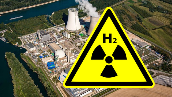 Das AKW in Philippsburg steht zum Abbruch bereit. Doch Wasserstoff könnte aus französischem Atomstrom erzeugt werden - mit Hilfe des deutschen BMWi. - © EnBW
