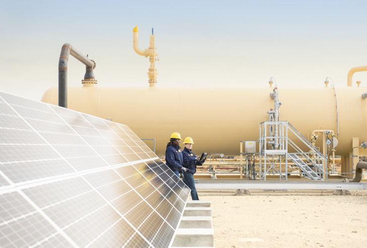 Im US-Bundesstaat Texas betreibt Shell Bohrlöcher mit Solarpower. Für das Klima wird das nicht reichen.