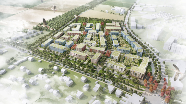 Noch steht das neue Wohnquartier im Süden von Berlin nicht. Doch die Planungen für ein innovatives Energiekonzept stehen schon.