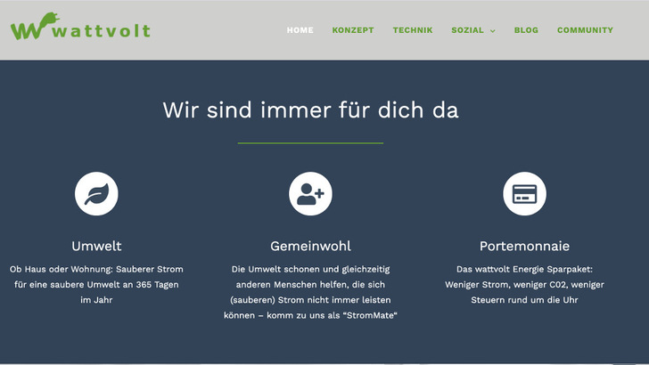 Wattvolt baut nicht nur eine Community von Stromverbrauchern auf, sondern will auch bedürftigen Haushalten helfen.