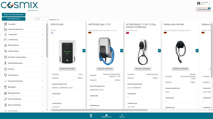 Vielfältige Auswahl für Ladepunkte – je nach Projekt und Kundenwunsch. - © Foto: Eliso

