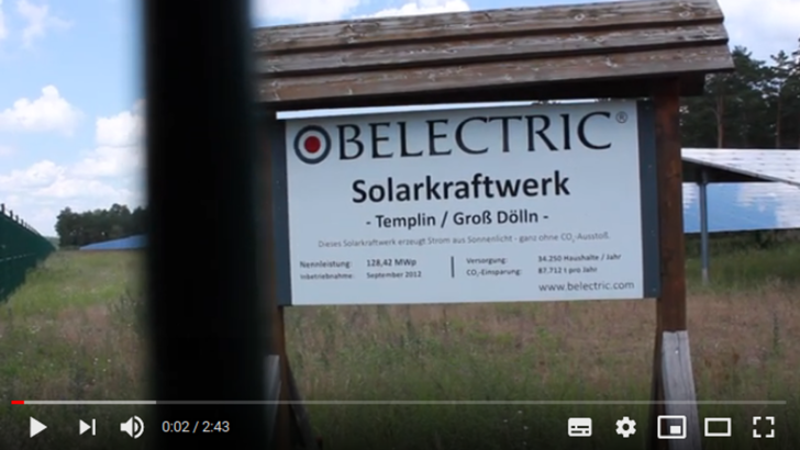 Der Solarpark wurde 2012 von Belectric mit Solarmodulen von First Solar gebaut. - © Ko-Hum

