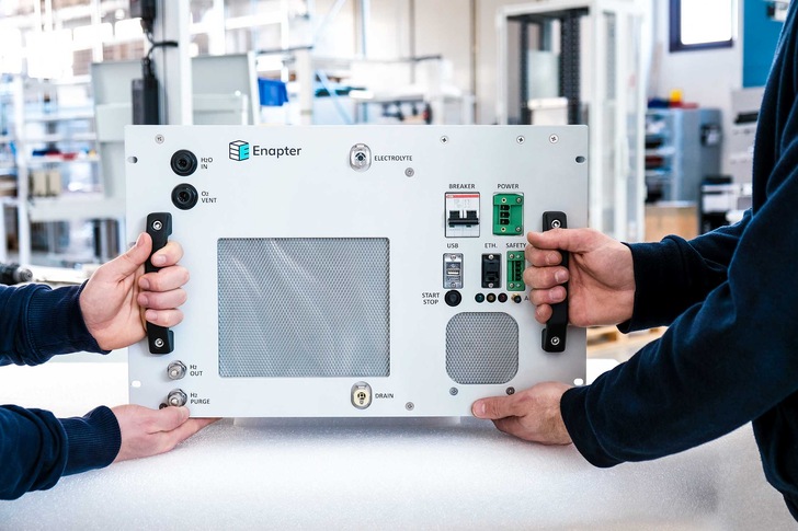 Noch wird der Elektrolyseur von Enapter in Pisa produziert.