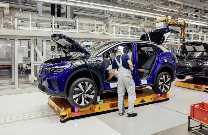 Die Produktion des VW ID4 in Zwickau.