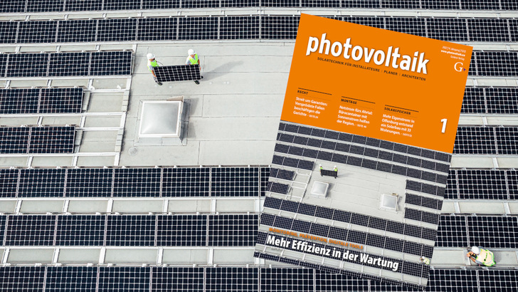 Das Februarheft der photovoltaik dreht sich um effiziente Wartung. - © Baywa r.e./Gentner Verlag
