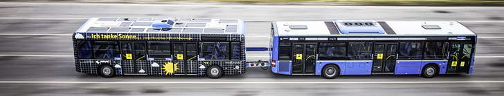 Das Konzept für den Solarbusanhänger wurde zusammen mit der MVG erarbeitet. - © Foto: Sono Motors
