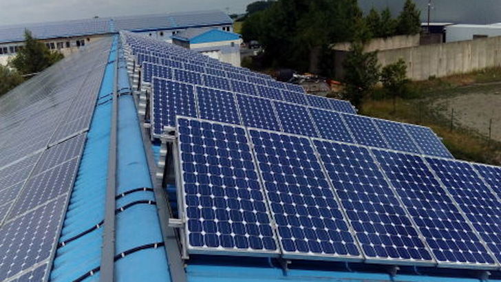 Die zum Verkauf stehende Solaranlage.