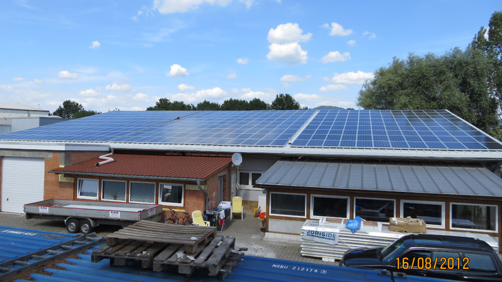 Foto vom Bau der Anlage im Jahr 2012.