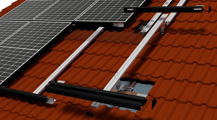 Produkt der Woche: die Module werden nicht mit Klemmen installiert, sondern in eine Schiene eingelegt.