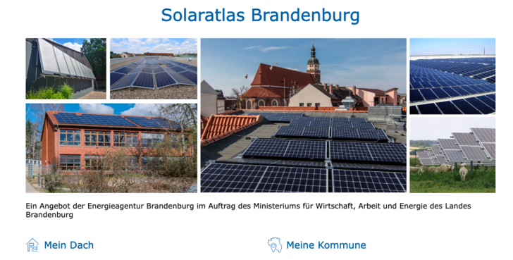 Die Energieagentur Brandenburg betreibt das Portal. - © Solaratlas Brandenburg
