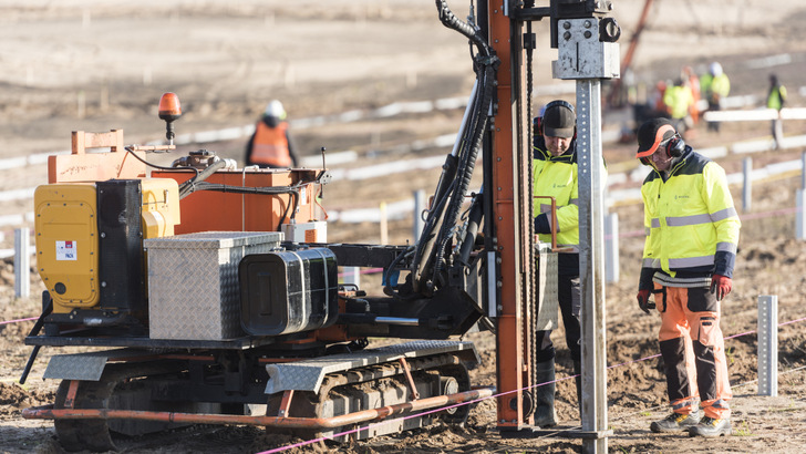Die Bauarbeiten begannen im August.