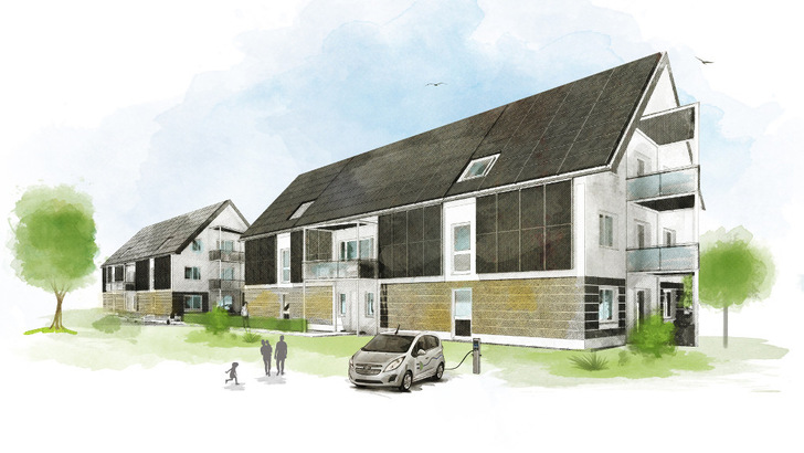 Die solare Gebäudehülle versorgt die Bewohner direkt mit Wärme und das zum Pauschalpreis: Das ist das Konzept, das Solarprofessor Timo Leukefeld entwickelt hat.