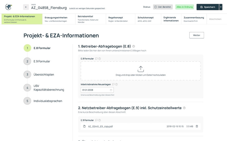 Ein Screenshot aus der neuen KI-Software von Carbonfreed.