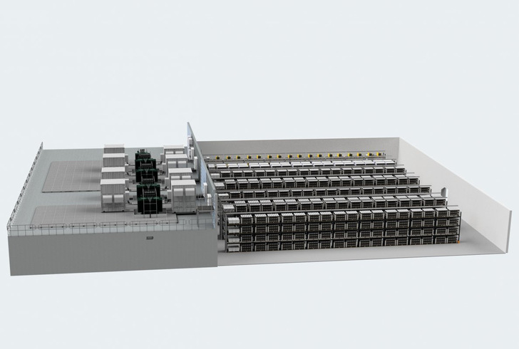 Der neue Energiespeicher besteht aus über 10.000 Batteriemodulen. - © JT Energy Systems
