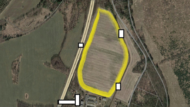 Diese Freifläche wurde für einen Solarpark erschlossen.