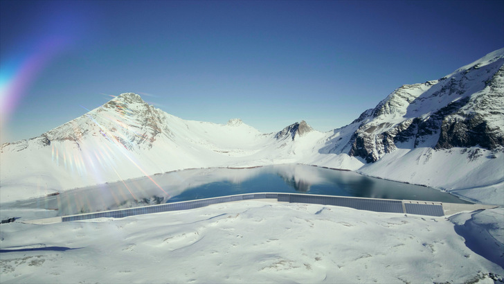 Die anvisierten solaren Erträge in den Alpen werden die durchschnittlichen im Schweizer Mittelland um voraussichtlich 50 Prozent übertreffen. - © Axpo
