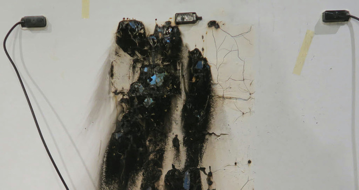 Dieser Brand eines neuen Solarmoduls wurde durch fehlerhafte Kontaktierung der Bypassdiode verursacht.