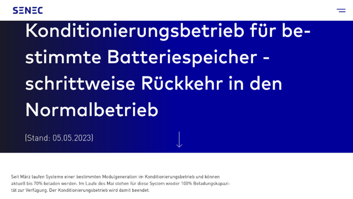 Nach und nach kehren die betroffenen Speicher in den Normalmodus zurück.