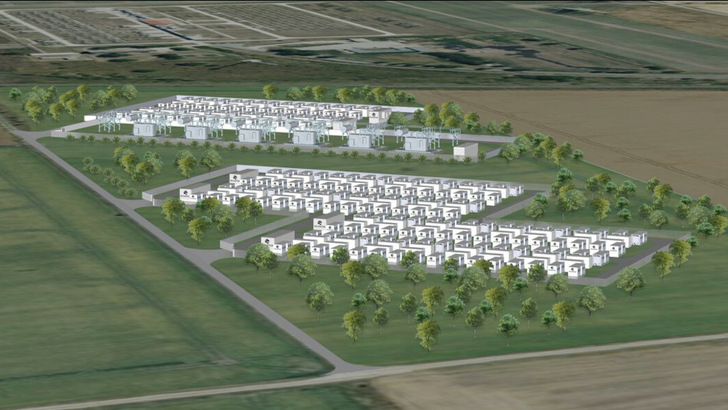 So soll die Speicheranlage aussehen, wenn sie in zwei Jahren in Betrieb geht.