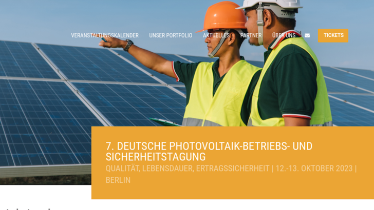 Dachmontage und Speichertechnik: Das Programm der Tagung steht fest.