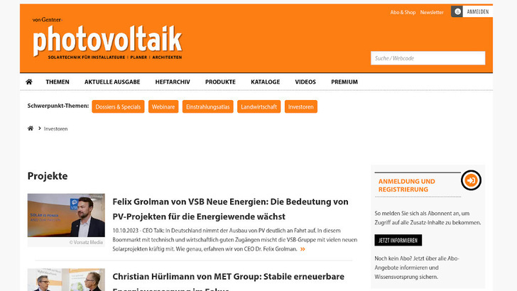 Demnächst starten wir mit unserem neuen Newsletter für Anleger und EPC. - © Gentner Verlag
