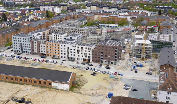 Das neue Wohnquartier setzt auf erneuerbare Energien.