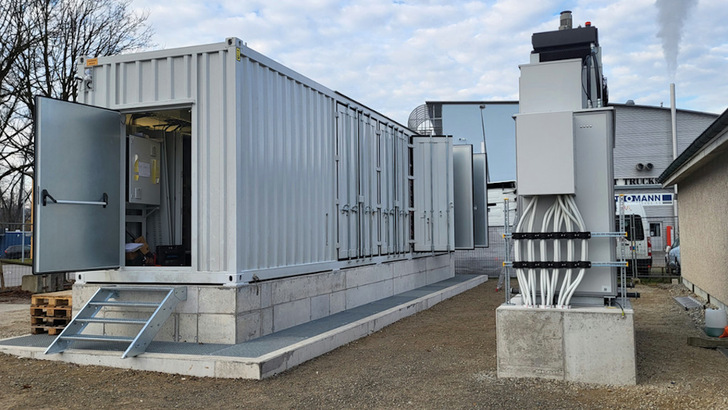 Der neue Netzspeicher in Frauenfeld im Thurgau.