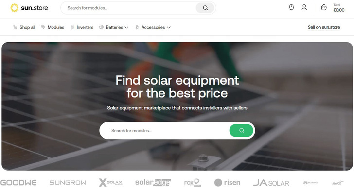 Auf der neuen Plattform können Solarhandwerker Komponenten für die Anlagen auch sofort kaufen. - © Sunstore

