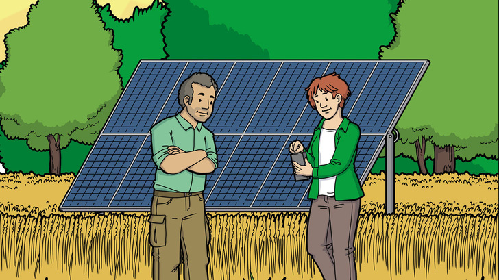 Der Leitfaden und das Video soll Landwirten den Einstieg in die Doppelnutzung ihrer Flächen vereinfachen.