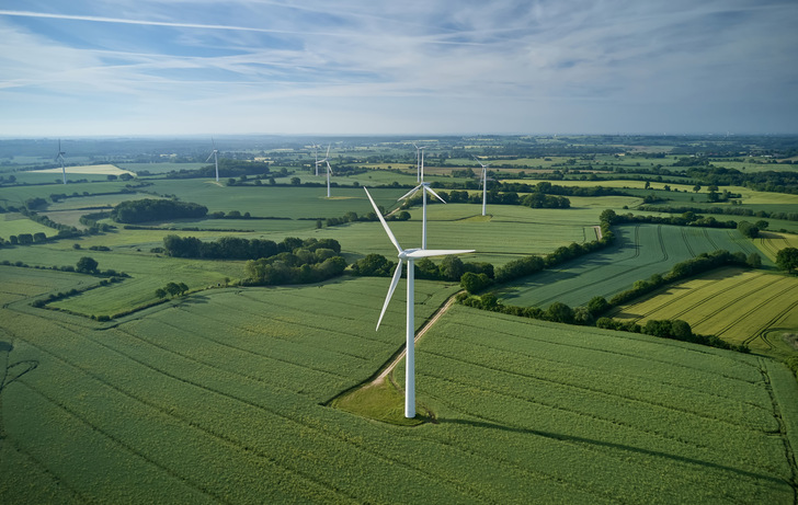 Ein Windpark von Qualitas Energy in Deutschland.