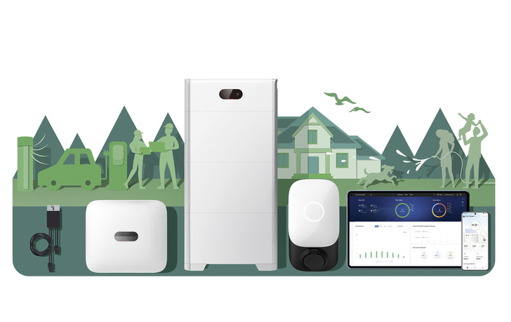 Das aktuelle Portfolio von Huawei Solarfusion für Heim und Gewerbe.