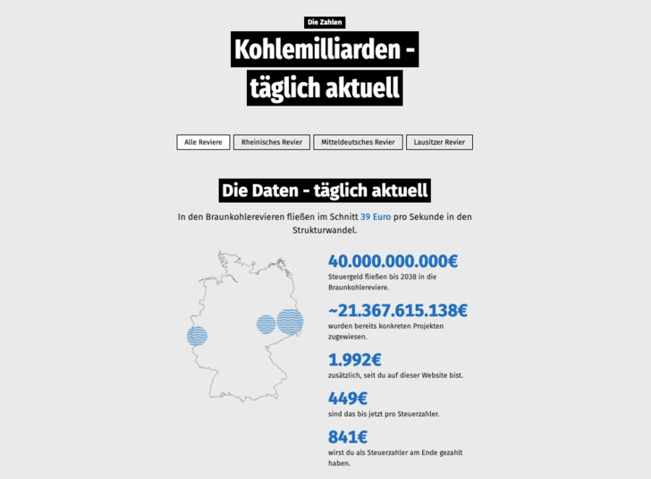 Das interaktive Datenportal für Kohleförderung in den Regionen.