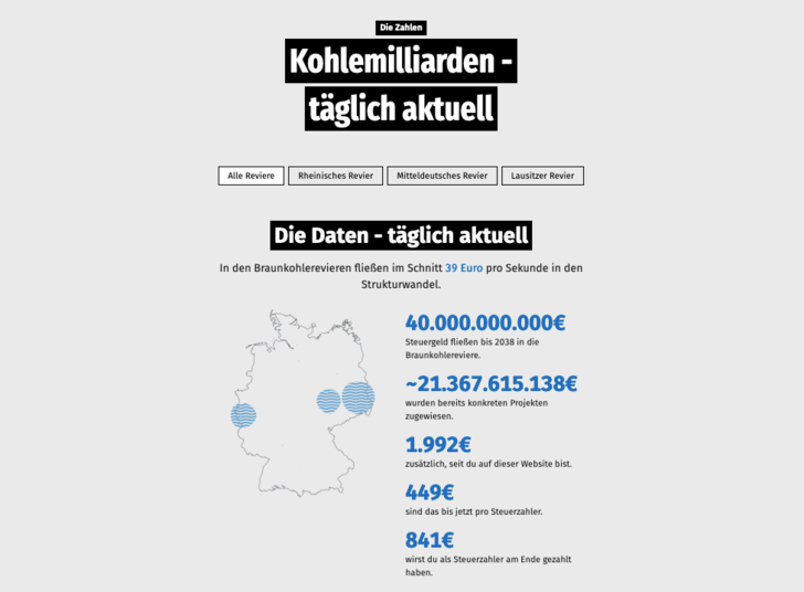 Das interaktive Datenportal für Kohleförderung in den Regionen. - © MDR
